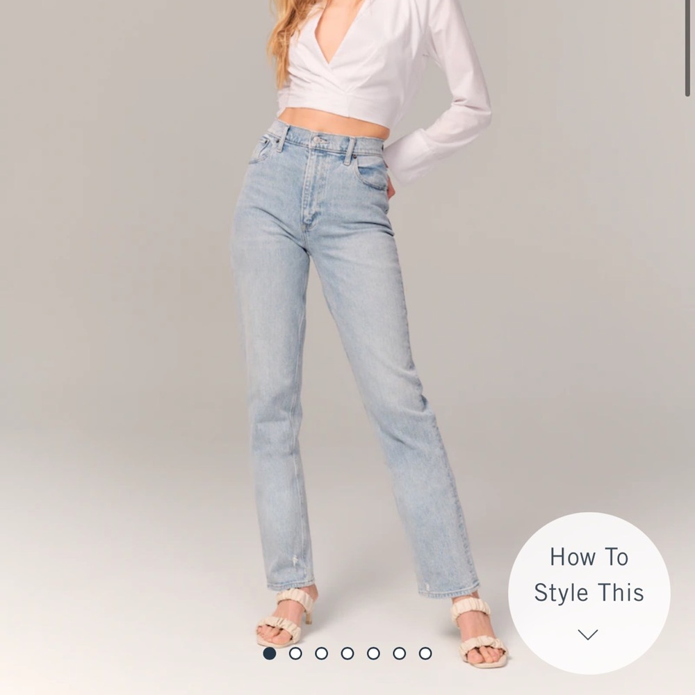 90s ultra high rise straight jeans